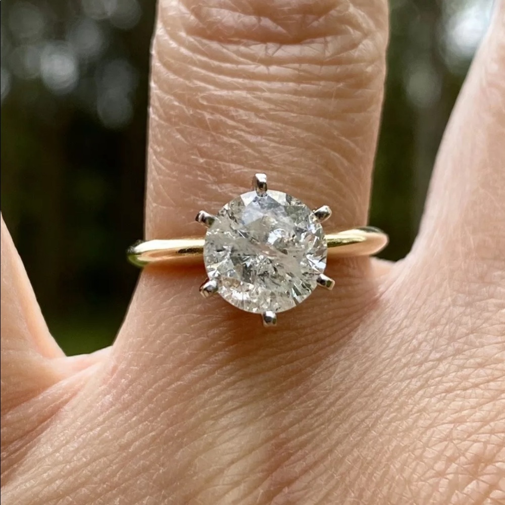 Amazing 1.40 carat 14k diamond solitaire ring